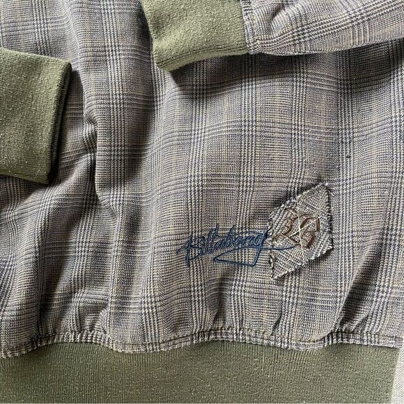 Billabong Plaid Bomber Jacket - Olive and Gray - Picture 5 of 9